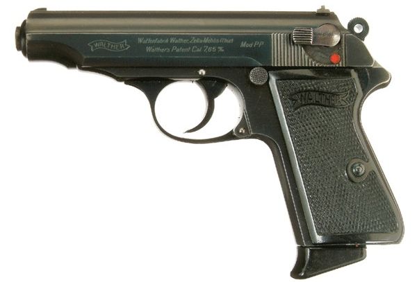 Пистолет Walther PP раннего довоенного выпуска (начало 1930х годов), калибр 7,65мм.